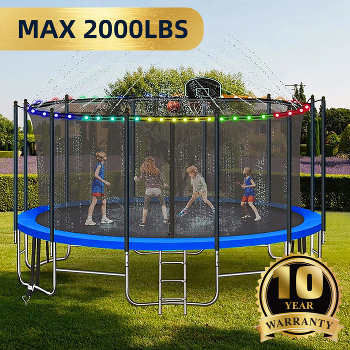 Fiziti 16ft Line Trampoline for Kids Adults